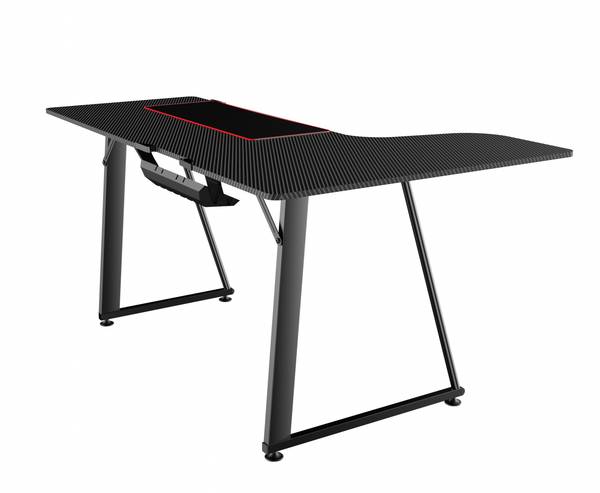 Gaming Schreibtisch SA-A1L1660 Schwarz - Holz teilmassiv - 160 x 75 x 60 cm