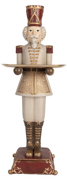 Decoratie Notenkraker Xmas&Aron grijs - kunststof - 20 x 61 x 18 cm