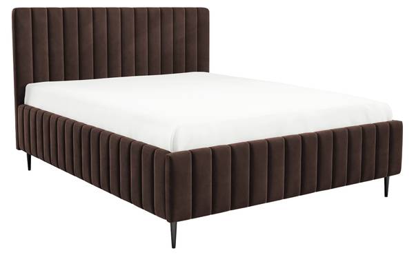 Polsterbett Lewezo Leg Kaffeebraun - Liegefläche Breite: 140 cm