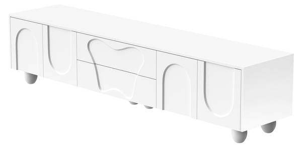 Tv-Lowboard AegisRylor Weiß - Holzwerkstoff - 180 x 42 x 40 cm