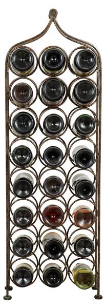 Weinregal COUNTRY Schwarz - Bronze - Braun
