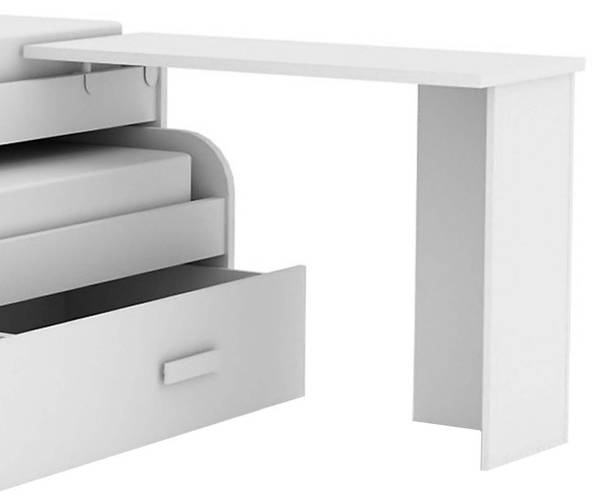 Schreibtisch Ella Weiß - Holzwerkstoff - 102 x 77 x 45 cm
