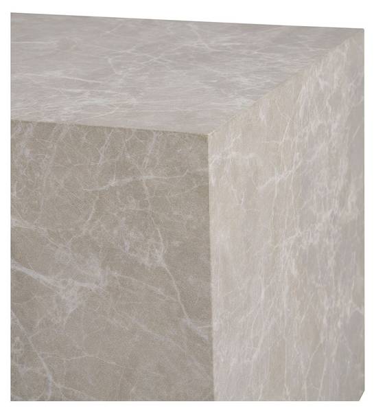 Table basse Prague Blanc - En partie en bois massif - 50 x 40 x 50 cm