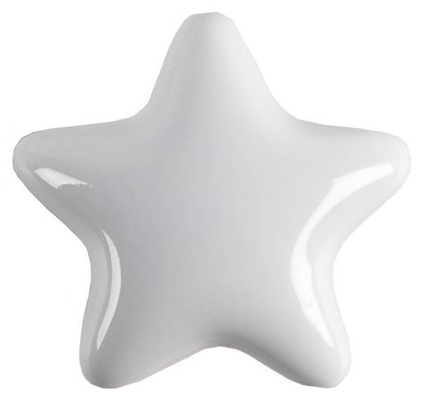 Möbelknöpfe Stern Blake 4er Set Weiß - Keramik - 3 x 4 x 4 cm