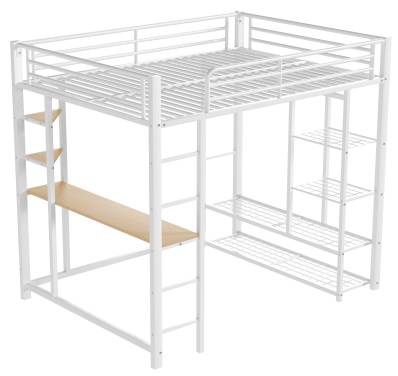 Kinderbett K-538 Weiß - Metall - 95 x 180 x 204 cm