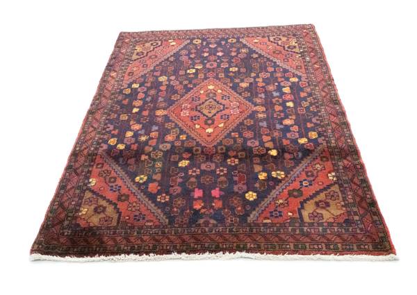 Orientteppich Nomadic Blau - Wolle - 125 x 1 x 174 cm