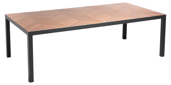 Gartentisch Tivoli Braun - Metall - 121 x 74 x 241 cm