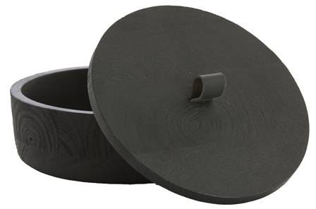 Aufbewahrungskorb VATLA Schwarz - Holz teilmassiv - 19 x 7 x 19 cm