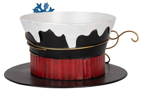 Dekorationsfigur Hut Xmas&Rady Schwarz - Metall - 22 x 12 x 22 cm