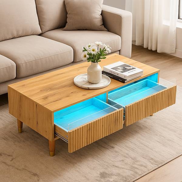 Couchtisch Peakglade Braun - Holzwerkstoff - 50 x 40 x 110 cm
