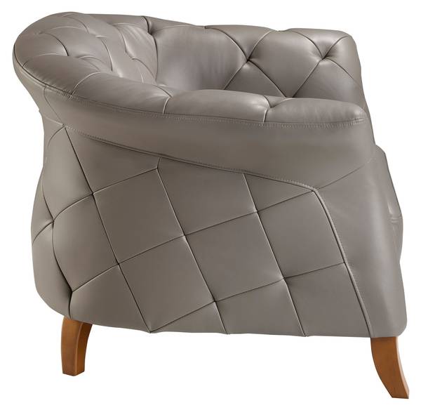 Chester-Sessel 5132 Grau - Flachgewebe - Kunstleder - 112 x 81 x 99 cm