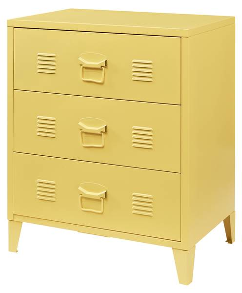 Commode métallique Hämeenlinna Jaune - 60 x 72 cm