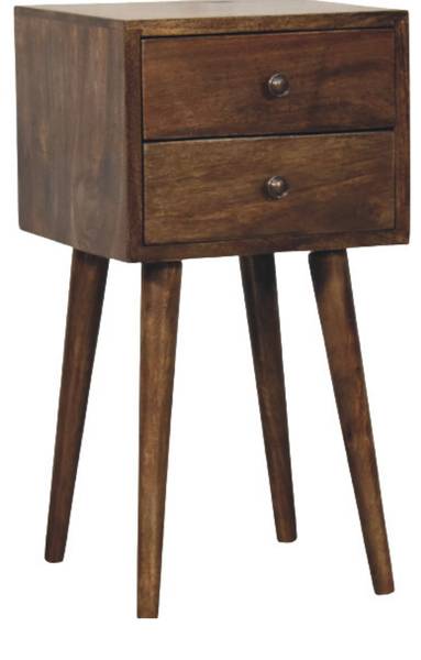 Table de chevet Nordic Marron - Manguier - 30 x 57 x 30 cm