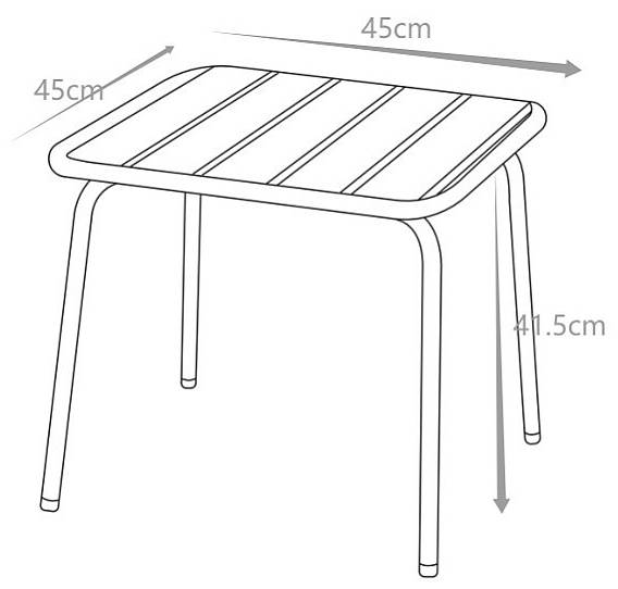 Gartenbeistelltisch MIRMANDE Anthrazit