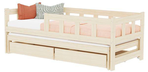 Bett 3in1 FENCE 6 Holz - Lackiert