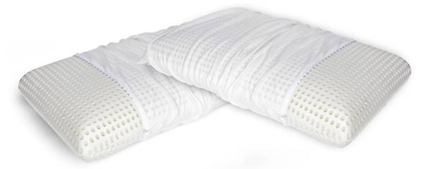 2 Kopfkissen Weiß - Textil - 70 x 16 x 40 cm