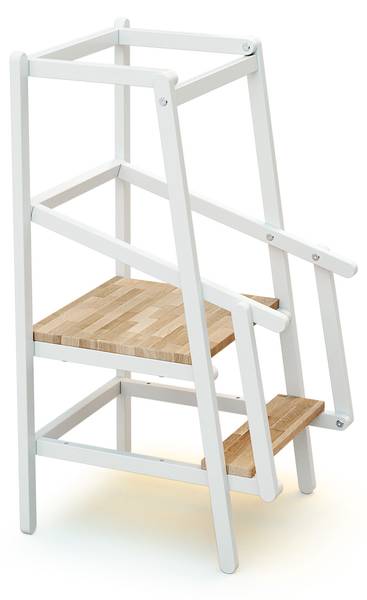 Lernturm für Kinder Eiche Dekor - Weiß