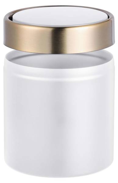 Mini Tischmülleimer 1,5 Liter Gold - Weiß