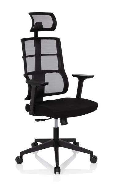 Bürostuhl SPINIO PRO Schwarz - Polyester - 64 x 138 x 62 cm