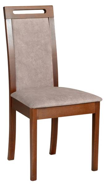 Stuhl ROMA 6 (2er Set) Gold - Nussbaum Dunkel Dekor - 2er Set