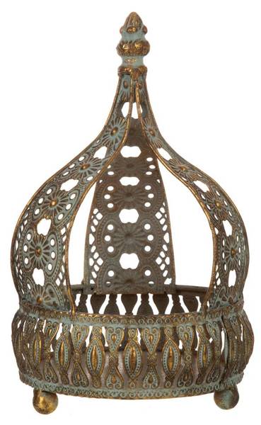 Kerzenhalter Jardin Iluminación Gold - Metall - 15 x 24 x 15 cm