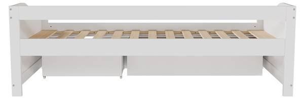 Kinder Funktionsbett Nalu Weiß - Holzwerkstoff - 90 x 66 x 200 cm
