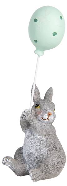 Dekorationsfigur Kaninchen Easter&Ander Grau - Kunststoff - 6 x 18 x 7 cm