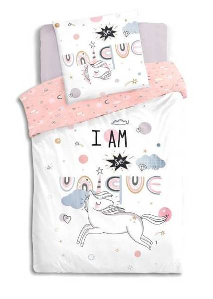 Kinderbettwäsche BASIC Pink - Textil - 1 x 140 x 200 cm