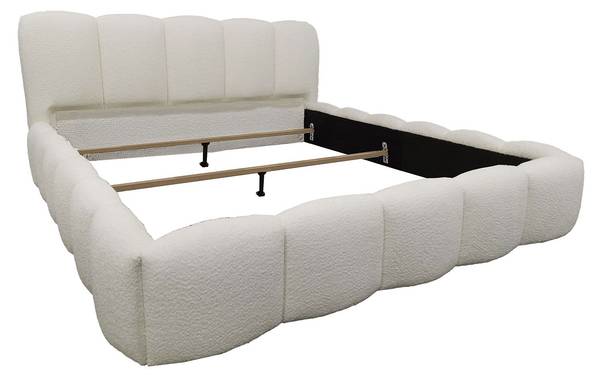 Polsterbett Catania Beige - 201 x 97 x 217 cm
