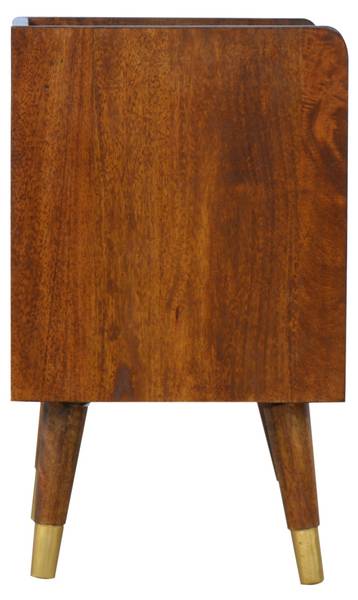 Nachtkastje Nordic bruin - mango - 45 x 58 x 35 cm