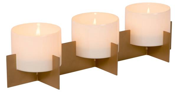 Teelichthalter ZAMBESI Gold - Metall - 40 x 10 x 13 cm