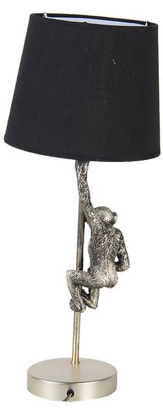 Tischlampe Affe Saraa Silber - Kunststoff - 20 x 49 x 20 cm