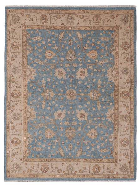 Orientteppich Oriental Blau - Naturfaser - 152 x 1 x 189 cm
