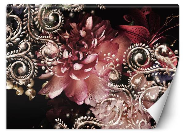 Papier peint, 3D Pivoine Glamour 150 x 105 cm