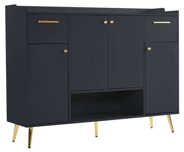 Schuhschrank Countersh Schwarz - Metall - 37 x 100 x 130 cm