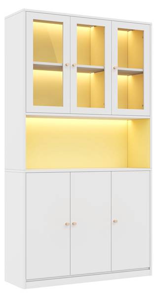 Boekenkast SHEFEve Ⅲ wit - plaatmateriaal op houtbasis - 100 x 200 x 35 cm