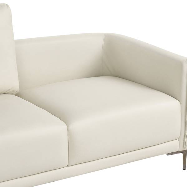 2-Sitzer Sofa CILENS Beige - Silber - Textil - 152 x 93 x 83 cm