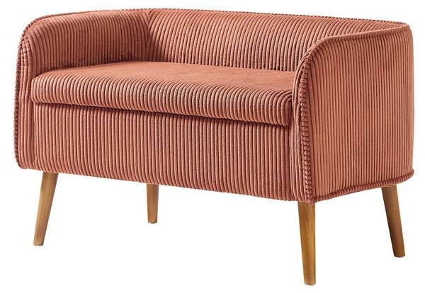 Sitzbank KIRKENES Rot - Textil - 89 x 56 x 51 cm