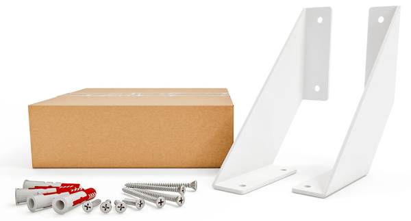 Regalhalter LICHTENBERG 2er Set Weiß - 3 x 20 x 20 cm