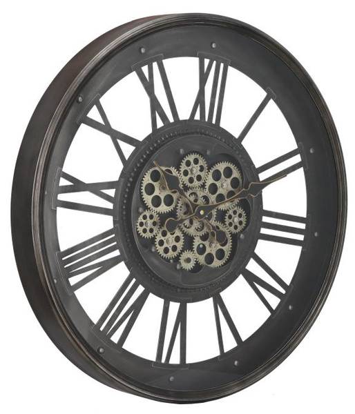 Wanduhr ASTORIA Schwarz - Metall - 60 x 60 x 60 cm