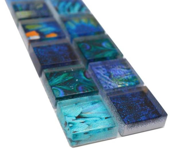 Mosaikfliesen 68BOR-WL74 Blau - Glas - 5 x 5 x 5 cm