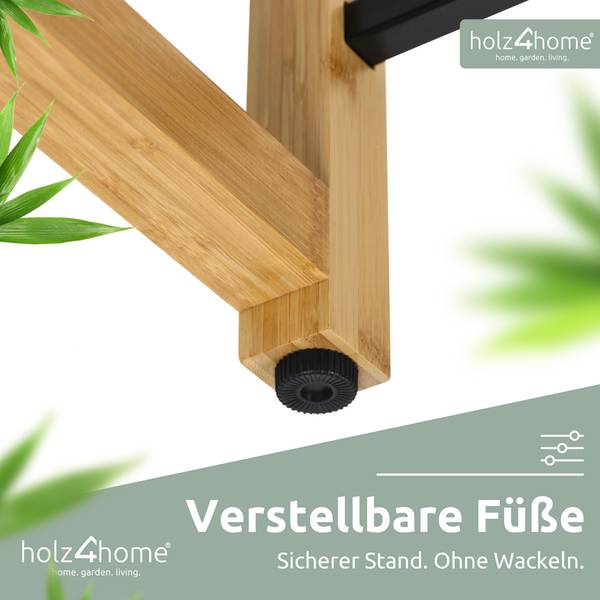 Getränkekistenregal H4H Braun - Bambus - 32 x 112 x 56 cm