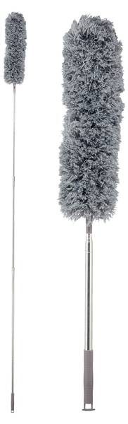 Ausziehbarer Staubwedel bis 2,5 m Grau - Silber - Polyester - 250 x 9 x 9 cm