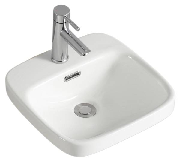 Einbauwaschbecken JADE Weiß - Keramik - 37 x 10 x 37 cm