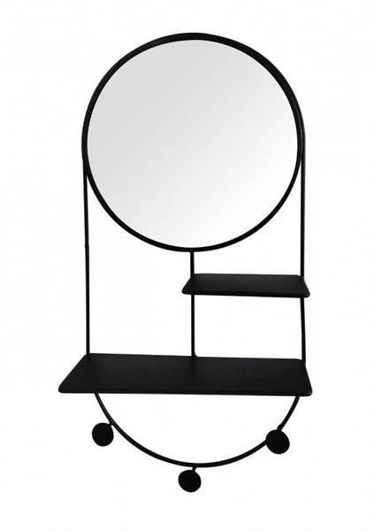 Miroir rond MIROR Noir - Métal - 31 x 60 x 9 cm