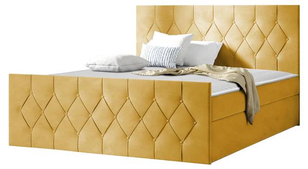 Boxspringbett Sky Lux Gelb - Liegefläche Breite: 200 cm