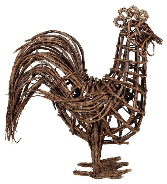 Dekorationsfigur Huhn Easter&Eric Braun - Rattan - 15 x 39 x 34 cm