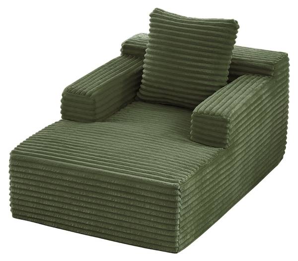 Chaiselongue Liv-Lam Grün - Textil - 81 x 50 x 117 cm