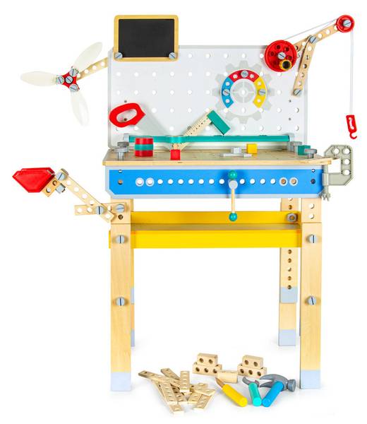 Jumbo Construktor Werkstatt mit Werkzeug Holzwerkstoff - 35 x 89 x 56 cm