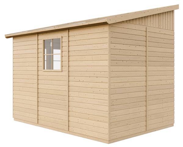 Gartenhaus M339 Beige - Fichte - 201 x 243 x 297 cm